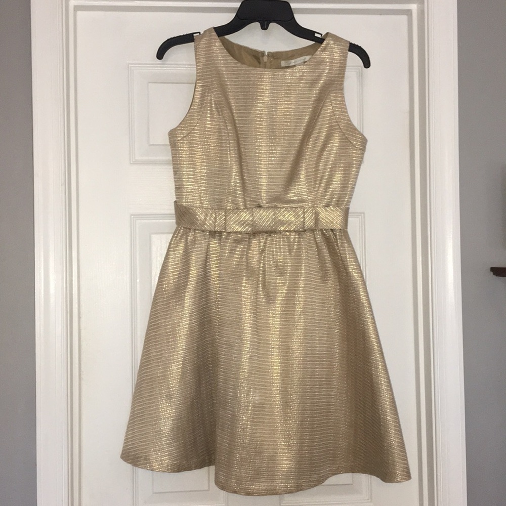 Good and silver tank top dress with bow sash